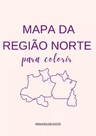 Mapa da Região Norte do Brasil para colorir