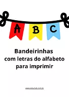 Bandeirinhas com letras do alfabeto