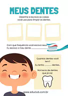 Cuidado com os dentes para 2º Ano, 1º Ano de Ciências, Higiene bucal - Material educacional