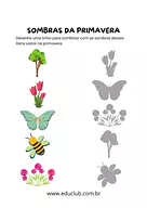 Atividade sombras da primavera Atividade sombras da primavera para Creche, Pré-Escola de Ciências, Estações do ano, Habilidades Perceptivas, Pensamento C...