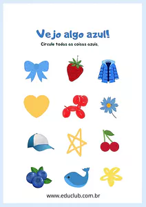 Atividade cor azul