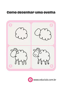 Como desenhar uma ovelha fácil e fofa