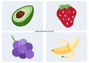 Quebra-cabeça de 2 peças das frutas