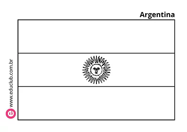 Bandeira da Argentina para colorir Bandeira da Argentina para colorir para 5º Ano, 4º Ano, 3º Ano, 2º Ano, 1º Ano de Geografia, América do Sul - Material edu...