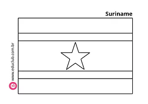 Bandeira do Suriname para colorir
