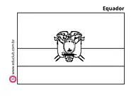 Bandeira do Equador para colorir para 5º Ano, 4º Ano, 3º Ano, 2º Ano, 1º Ano de Geografia, América do Sul - Material educa...