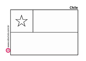 Bandeira do Chile para colorir