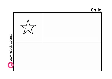 Bandeira do Chile para colorir Bandeira do Chile para colorir para 5º Ano, 4º Ano, 3º Ano, 2º Ano, 1º Ano de Geografia, América do Sul - Material educaci...