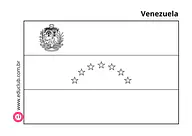 Bandeira da Venezuela para colorir para 5º Ano, 4º Ano, 3º Ano, 2º Ano, 1º Ano de Geografia, América do Sul - Material edu...