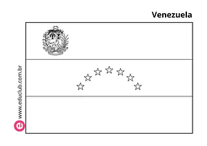 Bandeira da Venezuela para colorir