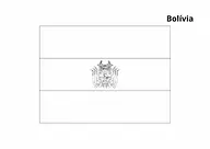 Bandeira da Bolívia para colorir