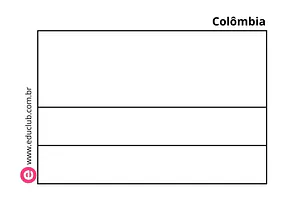 Bandeira da Colômbia para colorir