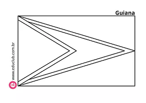 Bandeira da Guiana para colorir