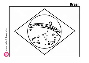 Bandeira do Brasil para colorir