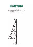 Atividade de simetria árvore de Natal para 3º Ano, 2º Ano, 1º Ano, Pré-Escola de Datas Comemorativas, Natal, Simetria, Art...