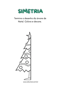 Atividade de simetria árvore de Natal