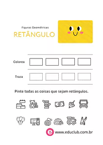 Atividade retângulo Educação Infantil