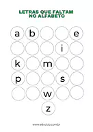 Complete com as letras que faltam Complete com as letras que faltam para 1º Ano de Língua Portuguesa, Alfabeto - Material educacional