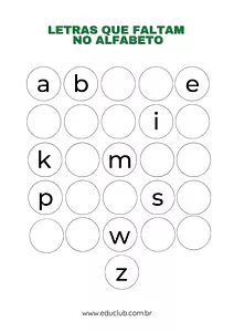 Complete com as letras que faltam