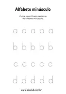 Letras do alfabeto para cobrir Letras do alfabeto para cobrir para 1º Ano de Língua Portuguesa, Alfabeto - Material educacional