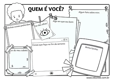 Atividade de autoconhecimento - Quem é você? Atividade de autoconhecimento - Quem é você? para 2º Ano, 1º Ano de Ciências Sociais - Material educacional