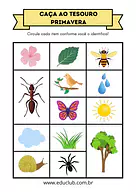 Caça ao tesouro da primavera Caça ao tesouro da primavera para 5º Ano, 4º Ano, 3º Ano, 2º Ano, 1º Ano, Pré-Escola de Ciências, Estações do ano - Materi...