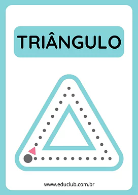 Nomes das formas geométricas para Creche, Pré-Escola de Geometria, Figuras Geométricas - Material educacional