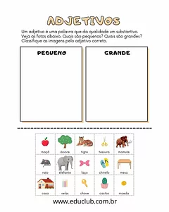 Atividade com adjetivos