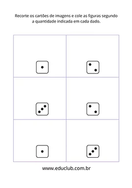 Atividade quantidade Educação Infantil para 1º Ano, Pré-Escola de Números, Matemática - Material educacional
