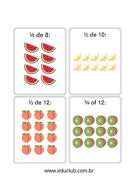 Atividade de frações Atividade de frações para 5º Ano, 4º Ano, 3º Ano de Frações, Matemática - Material educacional