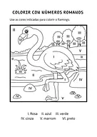 Colorir com números romanos Colorir com números romanos para 3º Ano, 2º Ano, 1º Ano de Números, Passatempo, Matemática - Material educacional
