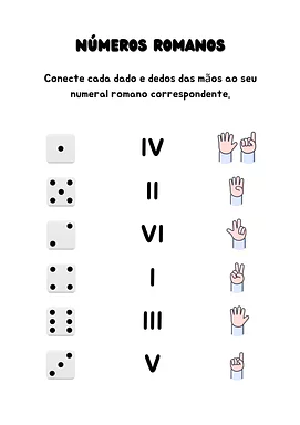 Atividade de ligar números romanos para 3º Ano, 2º Ano de Números, Matemática - Material educacional