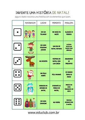 Invente uma história de Natal para 5º Ano, 4º Ano, 3º Ano, 2º Ano de Datas Comemorativas, Língua Portuguesa, Natal - Mater...