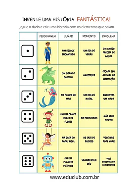 Escreva uma história fantástica para 5º Ano, 4º Ano, 3º Ano, 2º Ano de Língua Portuguesa - Material educacional
