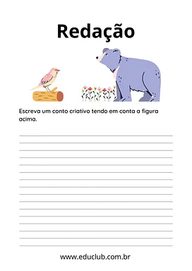 Redação criativa para 5º Ano, 4º Ano, 3º Ano de Língua Portuguesa - Material educacional