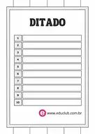 Modelo de folhinha para ditado