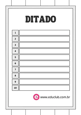 Modelo de folhinha para ditado Modelo de folhinha para ditado para 2º Ano, 1º Ano de Língua Portuguesa, Recursos Educativos, Ditado - Material educacional