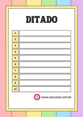 Folha para ditado Folha para ditado para 2º Ano, 1º Ano de Língua Portuguesa, Recursos Educativos, Ditado - Material educacional