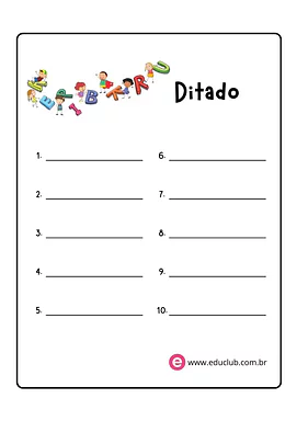 Folha para fazer ditado Folha para fazer ditado para 2º Ano, 1º Ano de Língua Portuguesa, Recursos Educativos, Ditado - Material educacional