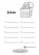 Folha para ditado de Natal