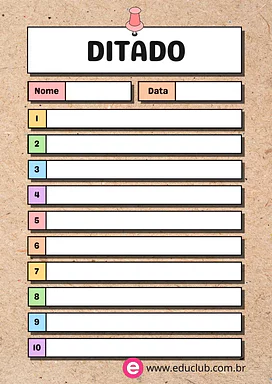 Folha de ditado de palavras e frases Folha de ditado de palavras e frases para 2º Ano, 1º Ano de Língua Portuguesa, Recursos Educativos, Ditado - Material educ...