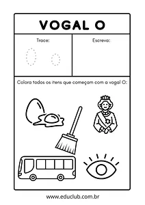 Atividade vogais 1 ano