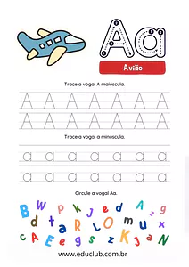 Atividade de vogais Educação Infantil 5 anos