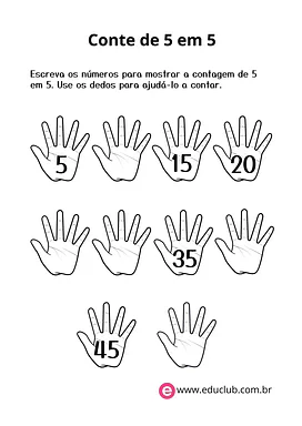 Vamos contar de 5 em 5? para 2º Ano de Números, Matemática - Material educacional