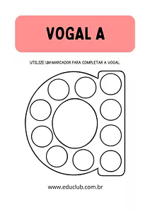 Ficha das vogais para Educação Infantil