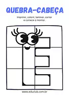 Quebra-cabeça das vogais para Creche, Pré-Escola de Língua Portuguesa, Recursos Educativos, Vogais - Material educacional