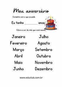 Meu aniversário
