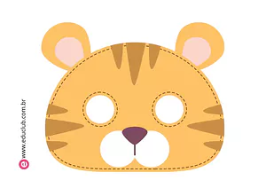 Máscara de tigre colorida