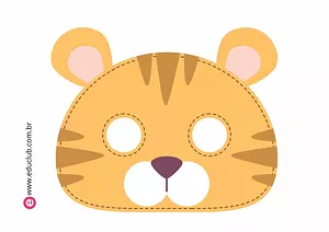 Máscara de tigre colorida