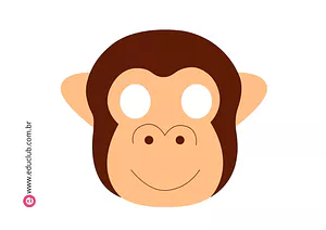 Máscara de macaco colorida